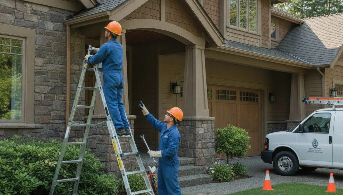 Portland, OR plumber repairing a leak for plumbing repair service