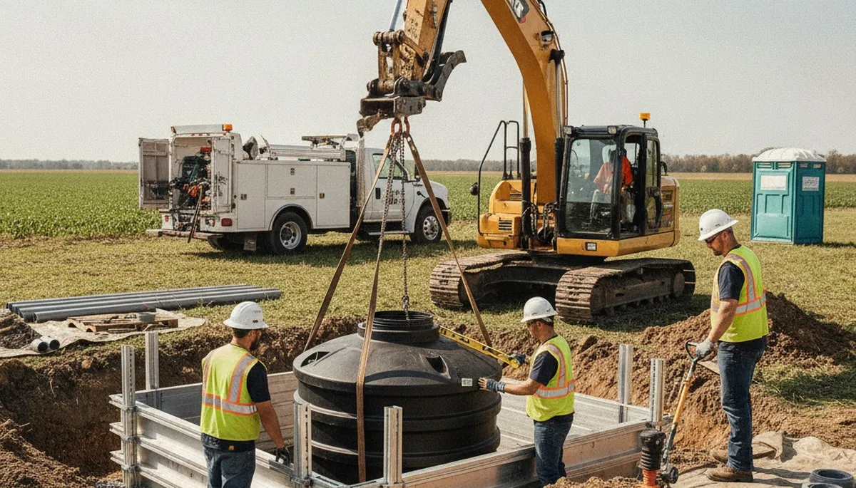 Septic tank installation for Portland, OR home by professional plumbers