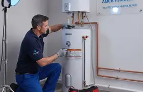 Water heater repair service for Portland, OR plumbing company homepage widget